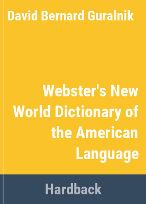 image for Webster\'s New World dictionary of the American language