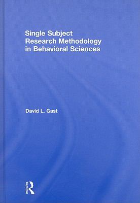 image for Single subject research methodology in behavioral sciences /